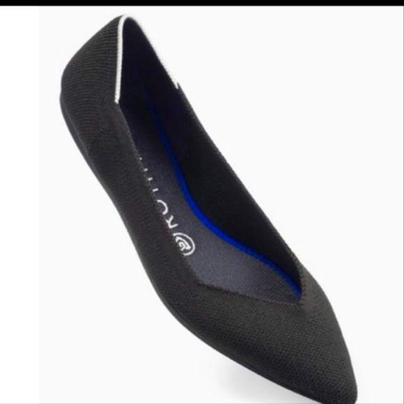 ROTHYS THE POINT BLACK SOLIDWOMEN'S FLAT SHOES - Picture 1 of 6
